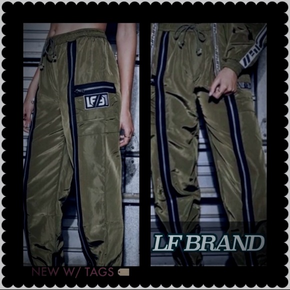 LF Brand jogger track pants zipper detail elastic drawstring waist NEW RE $248🎉 - Picture 16 of 16